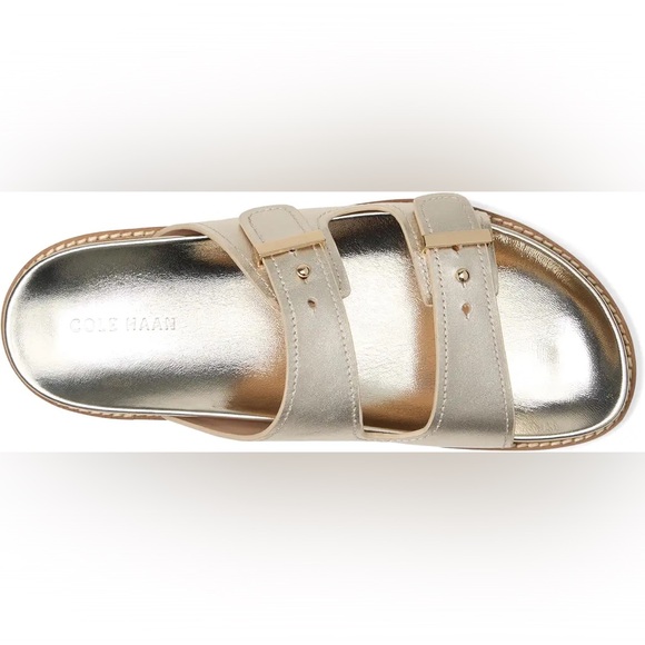 NWT Cole Haan Women’s Marisol Footbed Sandal, Gold, Size 9 - Picture 2 of 8